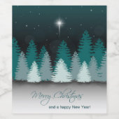 Winter Night with Star of Bethlehem Wijn Etiket (Enkel label)