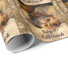 Winter Nights Yorkie Elegant Cadeaupapier