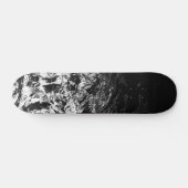 Winter Nite zwart wit geometrische gradiënt wervel Persoonlijk Skateboard (Horizontaal)