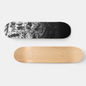 Winter Nite zwart wit geometrische gradiënt wervel Persoonlijk Skateboard (Horizontaal)