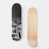 Winter Nite zwart wit geometrische gradiënt wervel Persoonlijk Skateboard (Voorkant)
