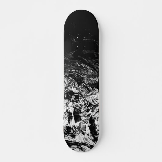 Winter Nite zwart wit geometrische gradiënt wervel Persoonlijk Skateboard (Voorkant)