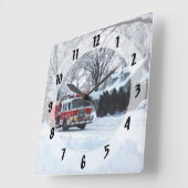 Winter Noodtoestand Vierkante Klok (Hoek)