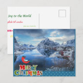 Winter Noorwegen Kerst briefkaart (Voorkant / Achterkant)