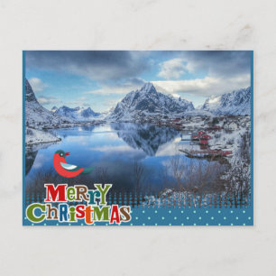 Winter Noorwegen Kerst briefkaart
