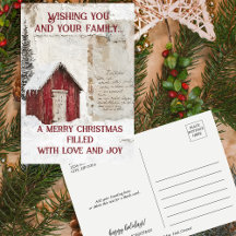 Winter Nordic Barn Kerstkaarten