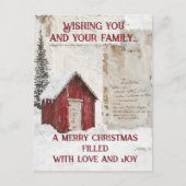 Winter Nordic Barn Kerstkaarten Feestdagenkaart (Voorkant)
