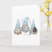 Winter Nordic Gnomes Kaart (Gele Bloem)