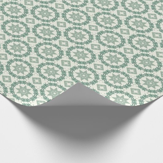 Winter Nordic Sweater Patroon met Mint Cadeaupapier (Hoek)