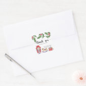Winter Notenkraker bedankt Vierkante Sticker (Envelop)