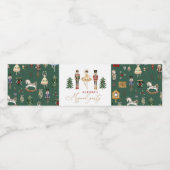 Winter Notenkraker grillig verjaardagsfeest Waterfles Etiket (Enkel label)