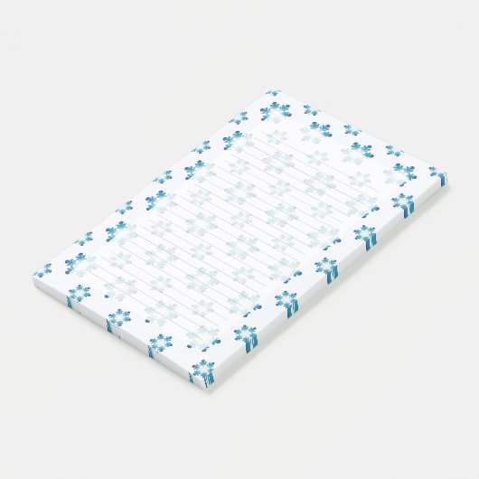 Winter Notepads with Snowflakes  Post-it® Notes (Schuin)