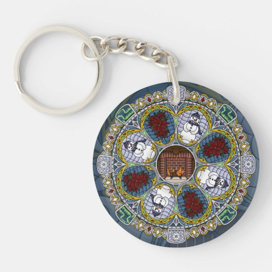 Winter Nouveau Acryl Sleutelhanger (Voorkant)