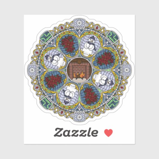 Winter Nouveau Contour Sticker (Vel)