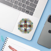 Winter Nouveau Contour Sticker (Laptop met iPhone)