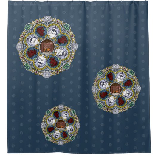 Winter Nouveau Shower Curtain Douchegordijn (Voorkant)
