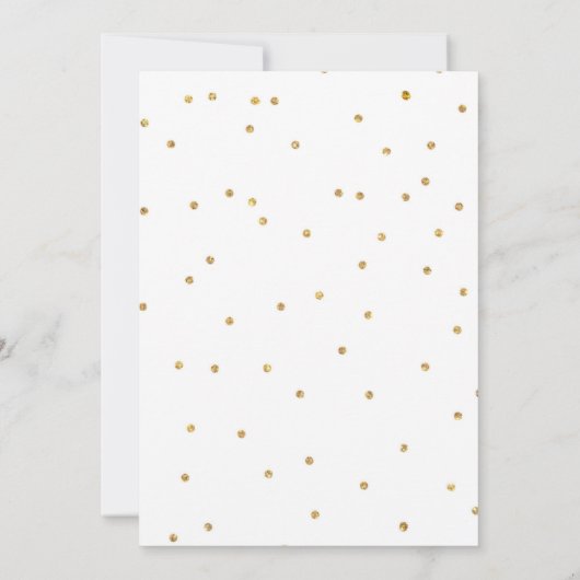 Winter Nutcracker baby shower Invitation Gold Kaart (Achterkant)