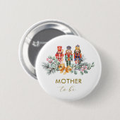 Winter Nutcracker Mother To Be Baby Shower  Ronde Button 5,7 Cm (Voorkant /achterkant)