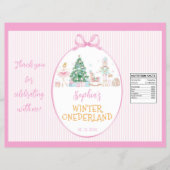 Winter Nutcracker Pink Birthday Chip Bag Wrapper Flyer (Voorkant)