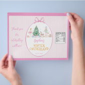 Winter Nutcracker Pink Birthday Chip Bag Wrapper Flyer (Hand)