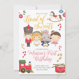 Winter Nutkraker Birthday Invitation Kaart