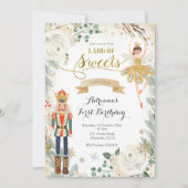 Winter Nutkraker Land van zoet Birthday Invitati Kaart (Voorkant)