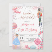 Winter Nutkraker Land van zoet Birthday Kaart (Voorkant)