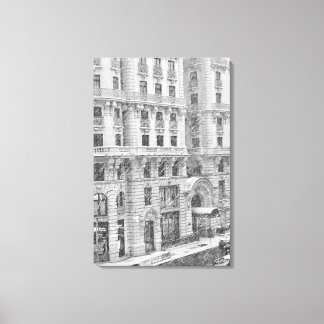 Winter NYC Upper West Side Fotografie op Canvas Afdruk