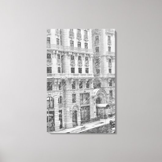Winter NYC Upper West Side Fotografie op Canvas Afdruk (Voorkant)