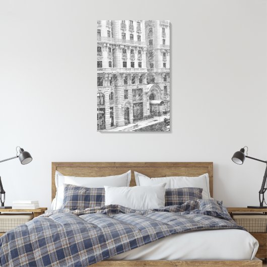 Winter NYC Upper West Side Photography on Canvas Afdruk (Insitu (Slaapkamer))