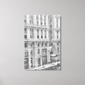 Winter NYC Upper West Side Photography on Canvas Afdruk (Voorkant)