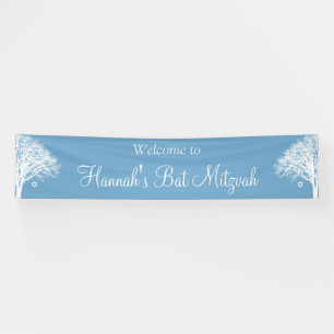Winter Oak Blue White Bat Mitzvah Spandoek