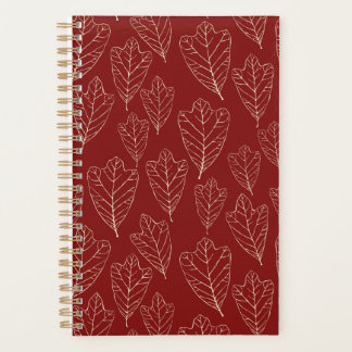 Winter Oak Leaves Pattern Planner