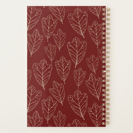 Winter Oak Leaves Pattern Planner (Achterkant)