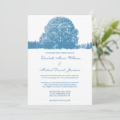 Winter Oak Tree Weddenschap Kaart (Staand voorkant)