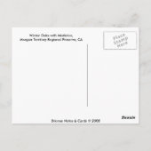 Winter Oaks met Mistletoe Briefkaart (Achterkant)