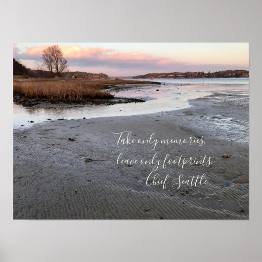 Winter Ocean Sunset Poster (Voorkant)