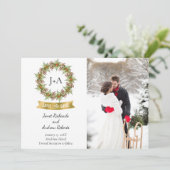 Winter- of kerstfoto's Bewaar de datum Save The Date (Staand voorkant)