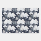 Winter of kerstsneeuwbomen Deer Elegant Inpakpapier Vel (Voorkant 2)