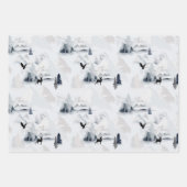 Winter of kerstsneeuwbomen Deer Elegant Inpakpapier Vel (Voorkant)