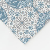 Winter Ogee Patroon Fleece Deken (Hoek)