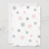 Winter Oh Baby Deer Fawn Baby shower Uitnodiging (Achterkant)