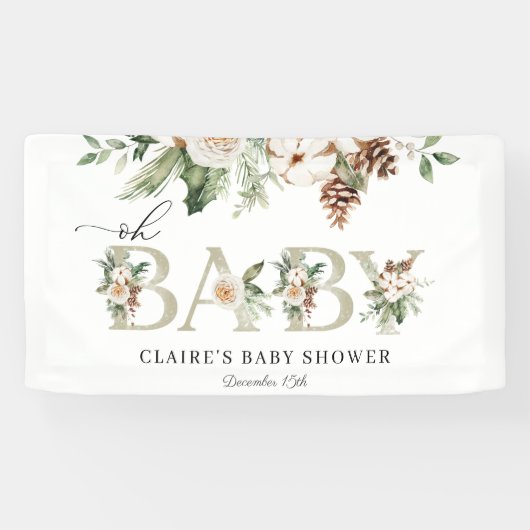 Winter Oh Baby shower Banner (Horizontaal)