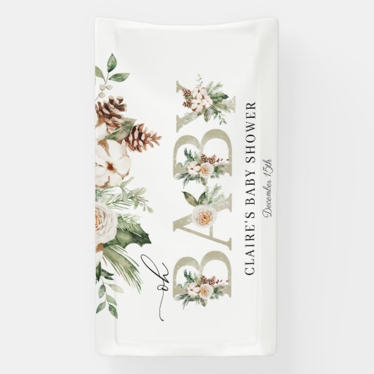 Winter Oh Baby shower Banner (Verticaal)