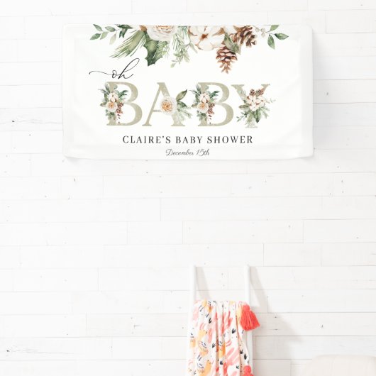 Winter Oh Baby shower Banner (Insitu)