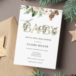 Winter Oh Baby shower uitnodiging