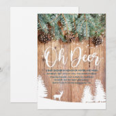 Winter Oh Deer Baby shower Uitnodiging (Voorkant / Achterkant)