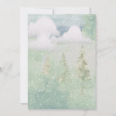 Winter Oh Deer Een lief klein Baby shower Kaart (Achterkant)