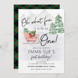 Winter Oh Wat leuk kerstslaapje eerste verjaardag Kaart