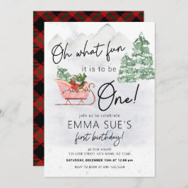 Winter Oh Wat leuk kerstslaapje eerste verjaardag Kaart